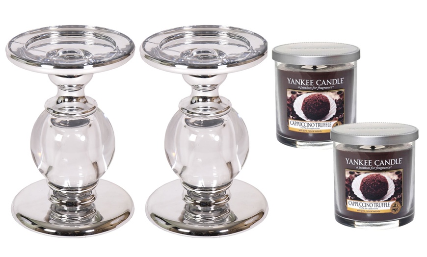 Image 5: Yankee Candle with Pillar Holder