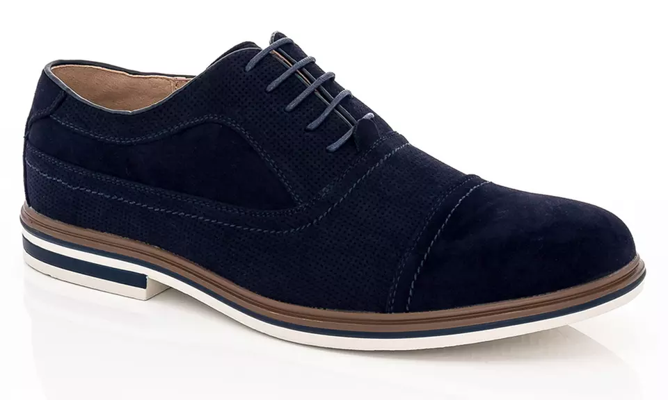 Franco Vanucci Dexter-1 Casual Suede Oxford Shoes (Size 7.5) - Primary Image