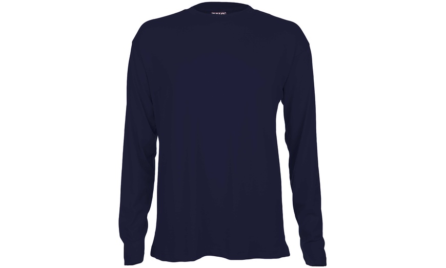 Image 7: MIG Men's Long Sleeve Cotton T-Shirt