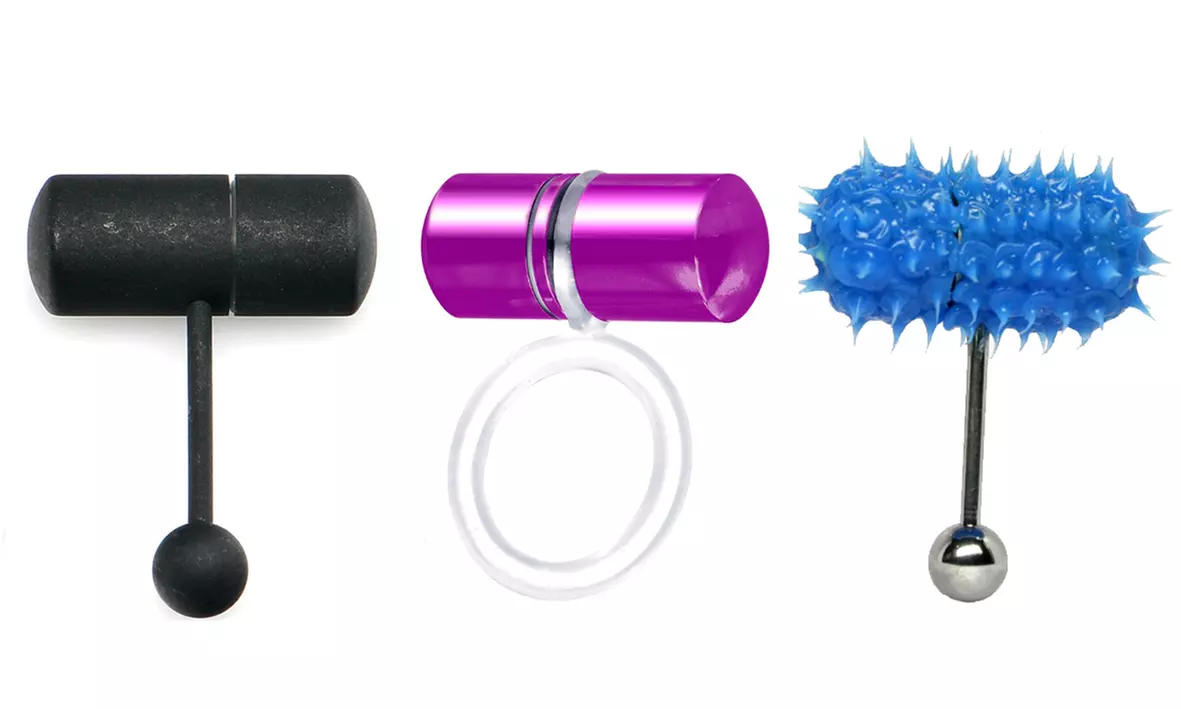 Lix Pierced and Non-Pierced Tongue Vibrators. Multiple Options Available.  - Primary Image