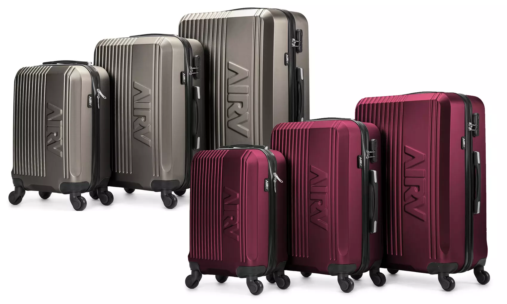 Set de 3 valises en ABS ultra résistantes de la marque AIR V - Primary Image