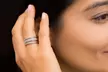 Lesa Michele Triple Row Ring Made with Swarovski Elements - Second Medium