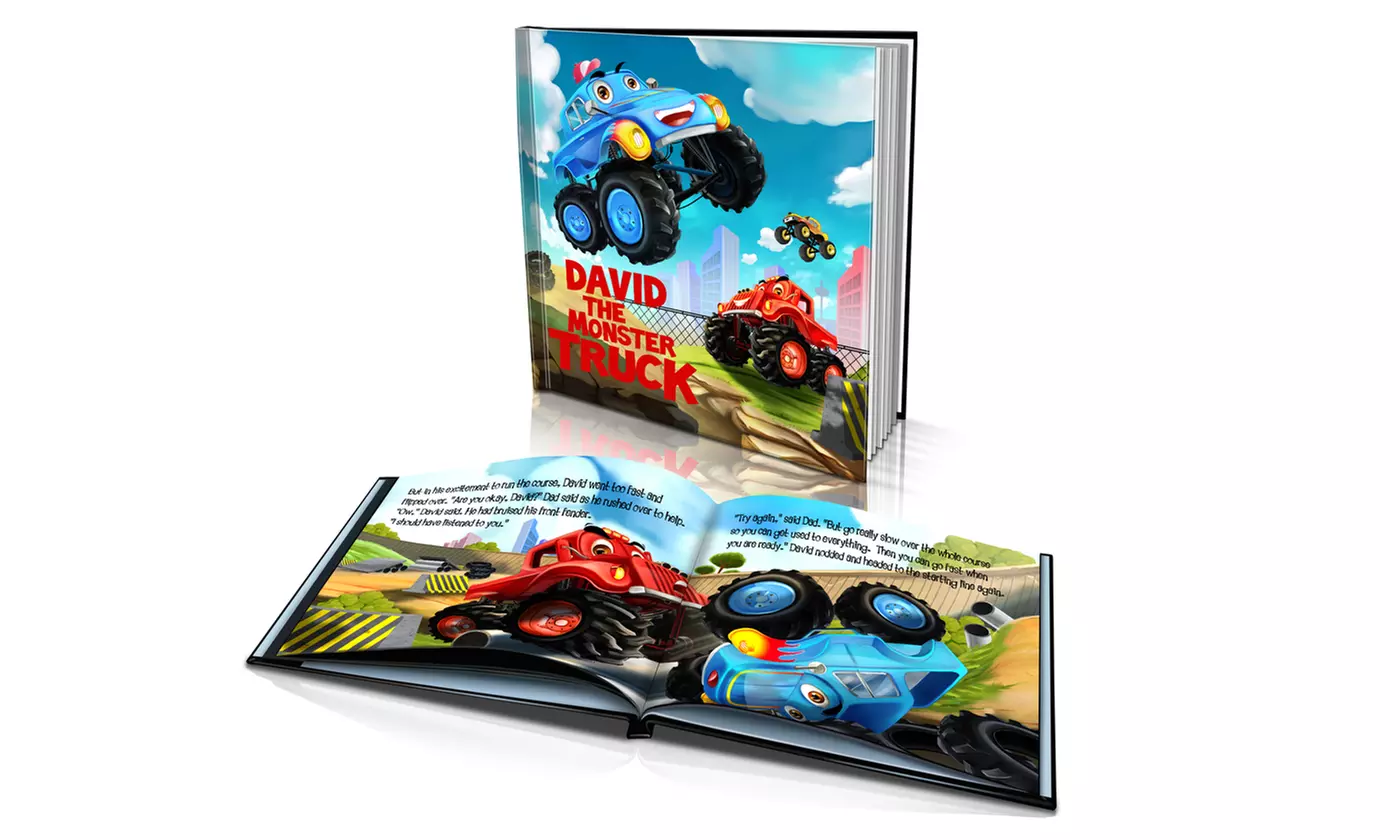 Personalized Hardcover or Softcover "The Monster Truck" Story Books (Up to 67% Off). Three Options Available. - Second Medium