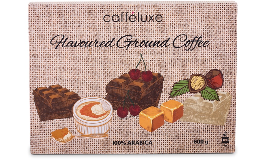 Image 10: Caffeluxe Six 100g bags Flavoured Ground Coffee Gift Set