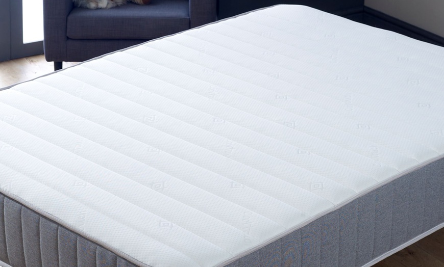 Memory Fibre Open Coil Micro-Quilted Grey Collection Mattress | Groupon ...