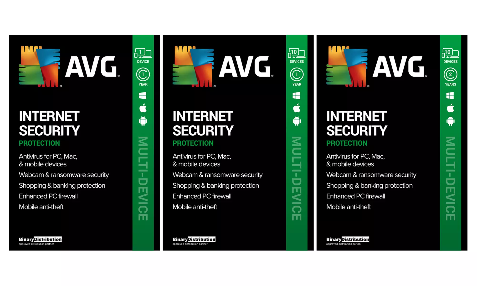 Antivirus AVG Internet Security 2023, con licencia de 1 año o 2 años, para 1 o 10 dispositivos - Primary Image