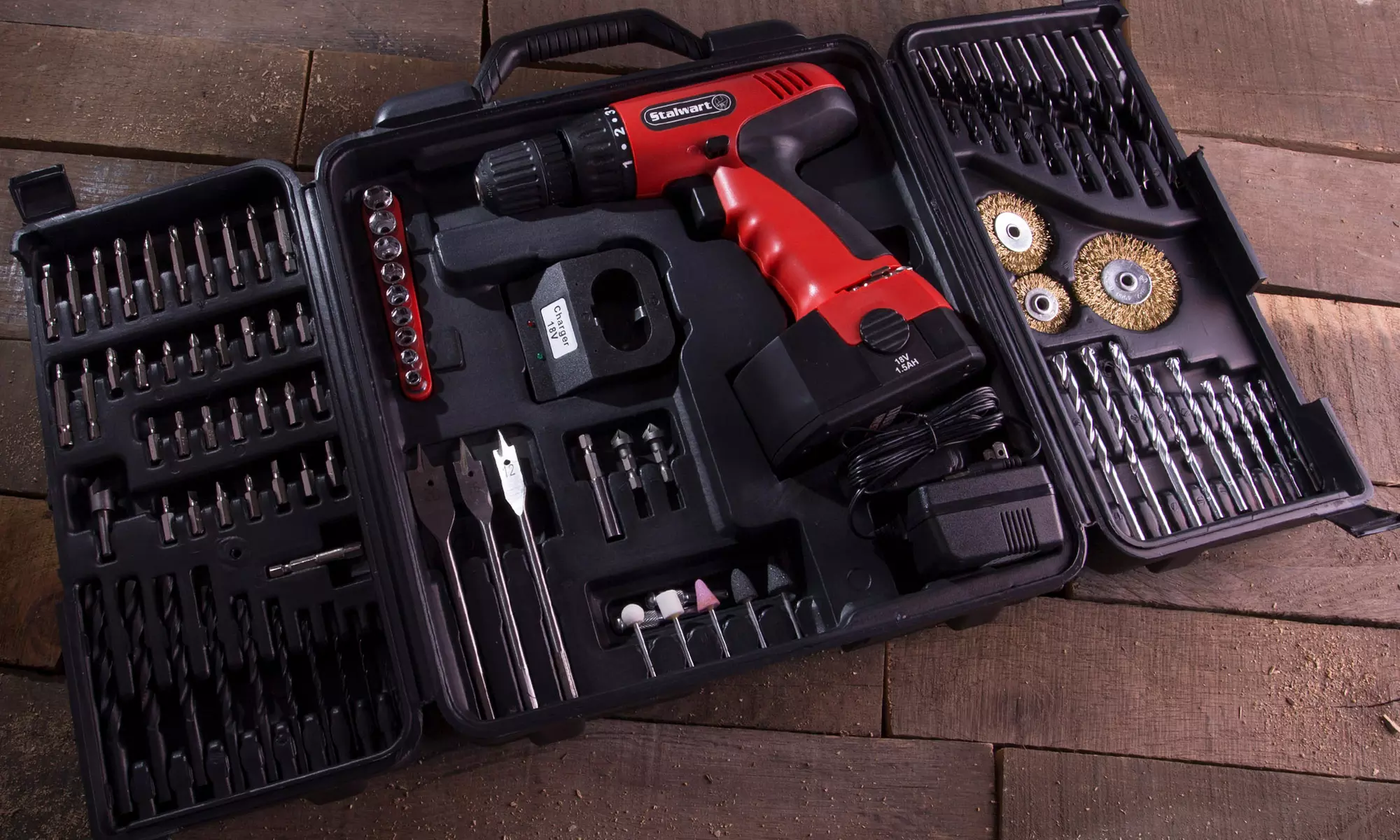 Stalwart 18V Cordless Drill Set (89-Piece) - Primary Image