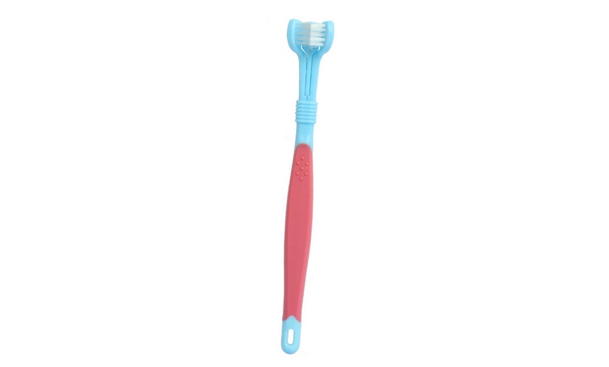 Image 10: Three-Sided Pet Toothbrush