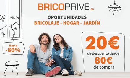 Un cupón de 20 € de descuento a partir de 80 € de compra en Brico Privé por 5 €