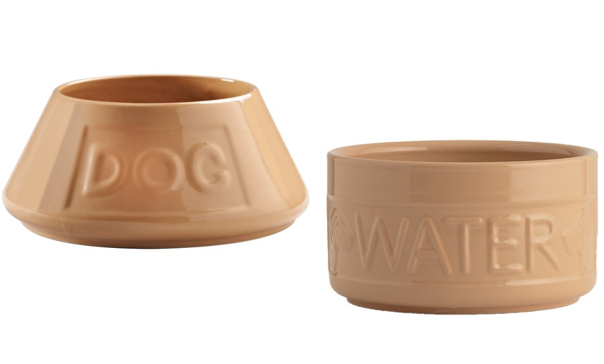 Image 1: Two Mason Cash Dog Bowls