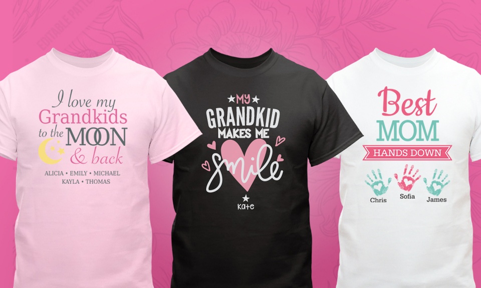 Get a Personalized Mom T-Shirt in 16 Designs