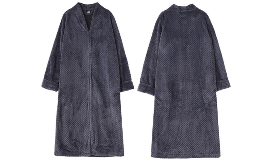 Image 9: Zip Into Comfort with Plush Zip Up Lounger Robe