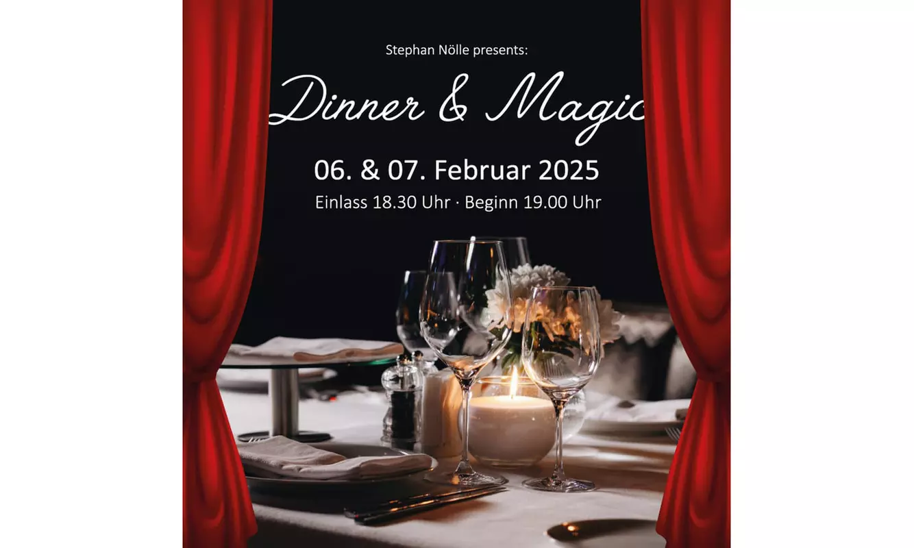 3-Gänge-Dinner & Magic Buffet für 1-2 Personen am 7. Februar 2025 - Primary Image