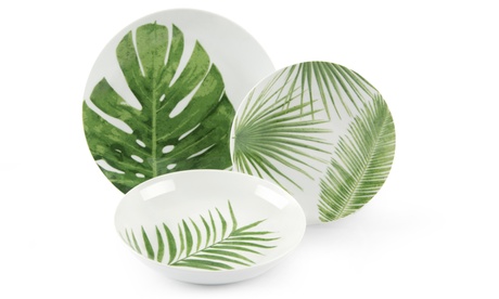 Servizio da tavola da 18 pezzi in porcellana Foliage Excelsa