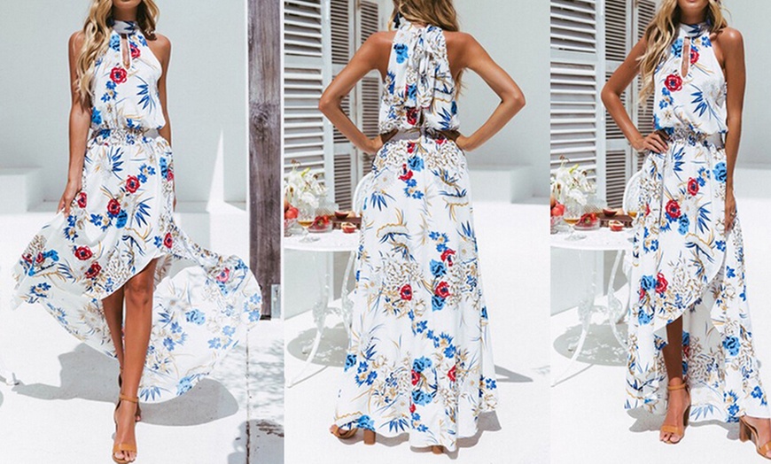 Image 3: High Neck Maxi Dress