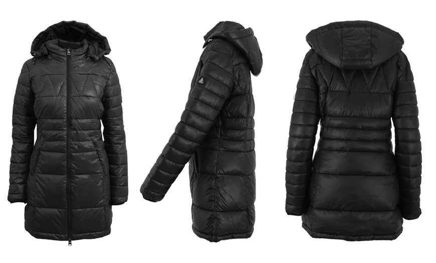 Image 3: Galaxy Spire Women's Silhouette Puffer Jackets. Plus Sizes Available.