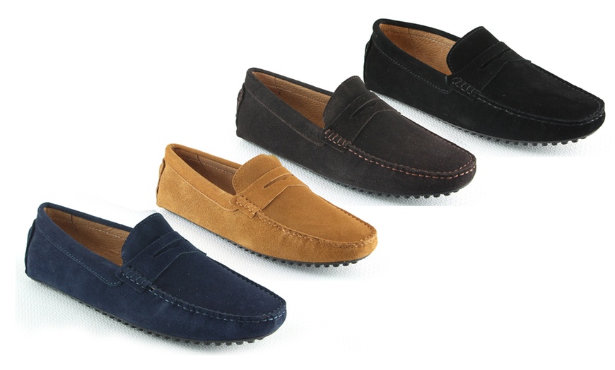 Image 1: Mocassins en cuir pour hommes