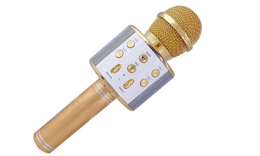 Image 3: Karaoke Microphone with Speaker
