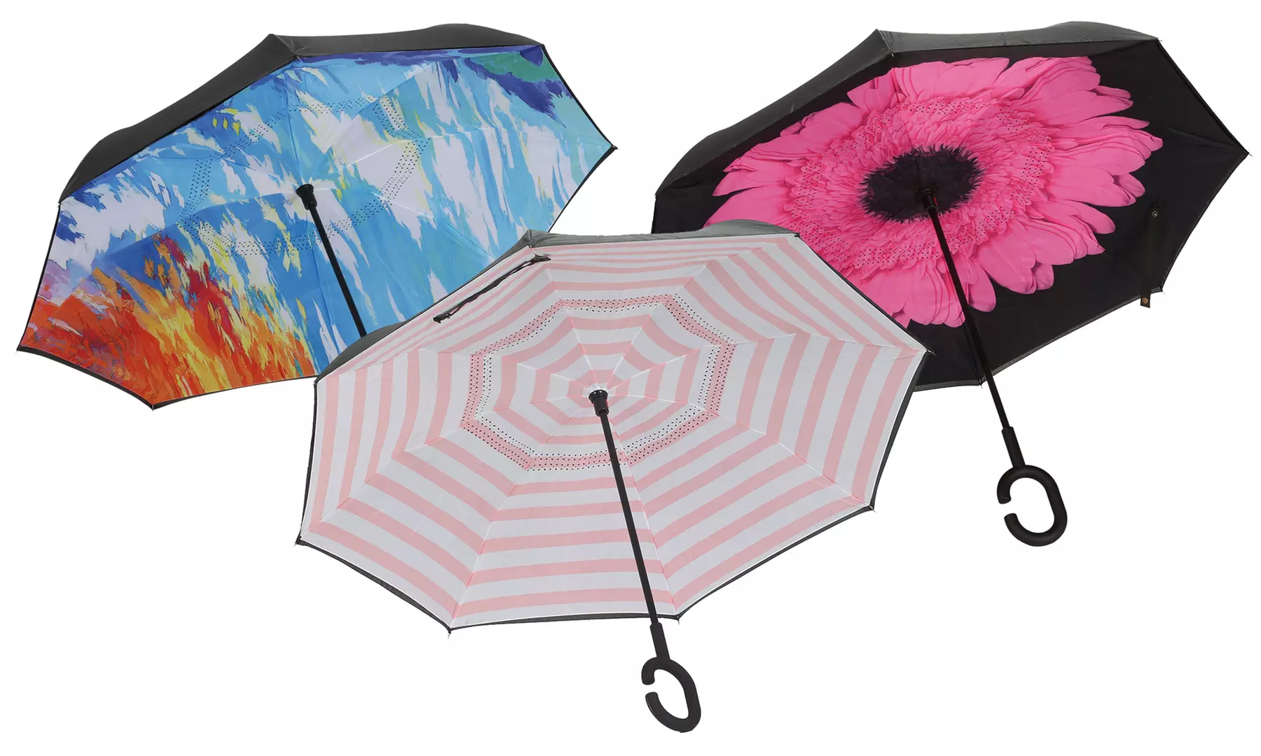 Reverse-Opening Smart Umbrella - Primary Image