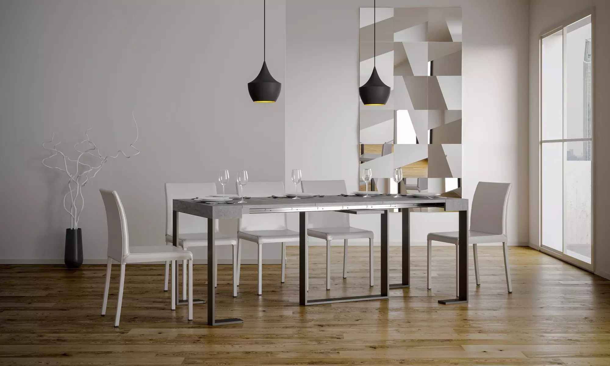 Ausziehbarer Konsolentisch „Futura"