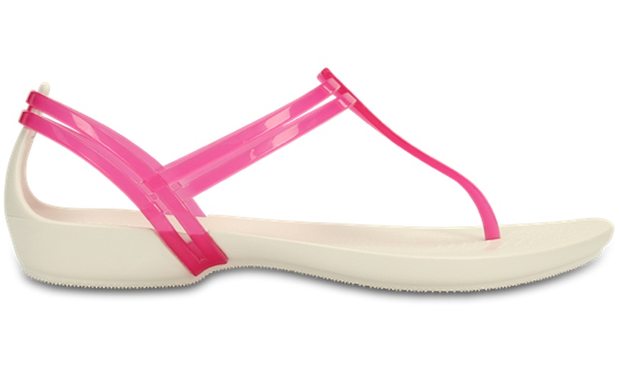 Image 3: Crocs Isabella T-Strap Sandals