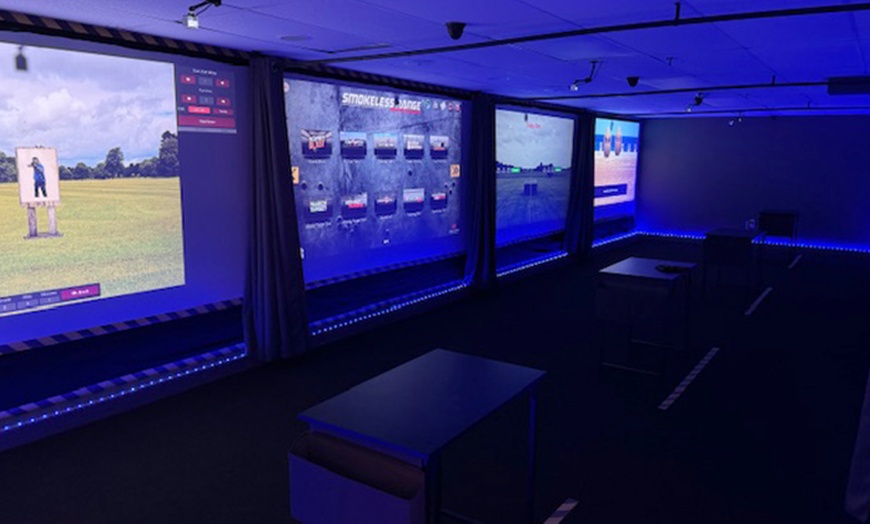 Image 1: Test Your Skills with 30- or 60-Minute Shooting Simulator Sessions