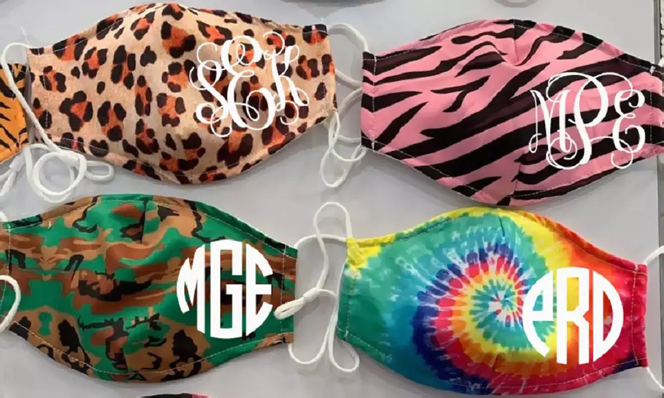 Personalized Non-Medical Cloth Face Masks from VioletFox (Up to 55% Off). Four Options Available. - Primary Image