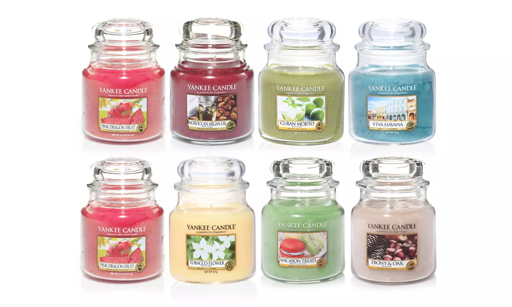 Quatre pots Yankee Candle Medium 411 g avec livraison gratuite - Primary Image