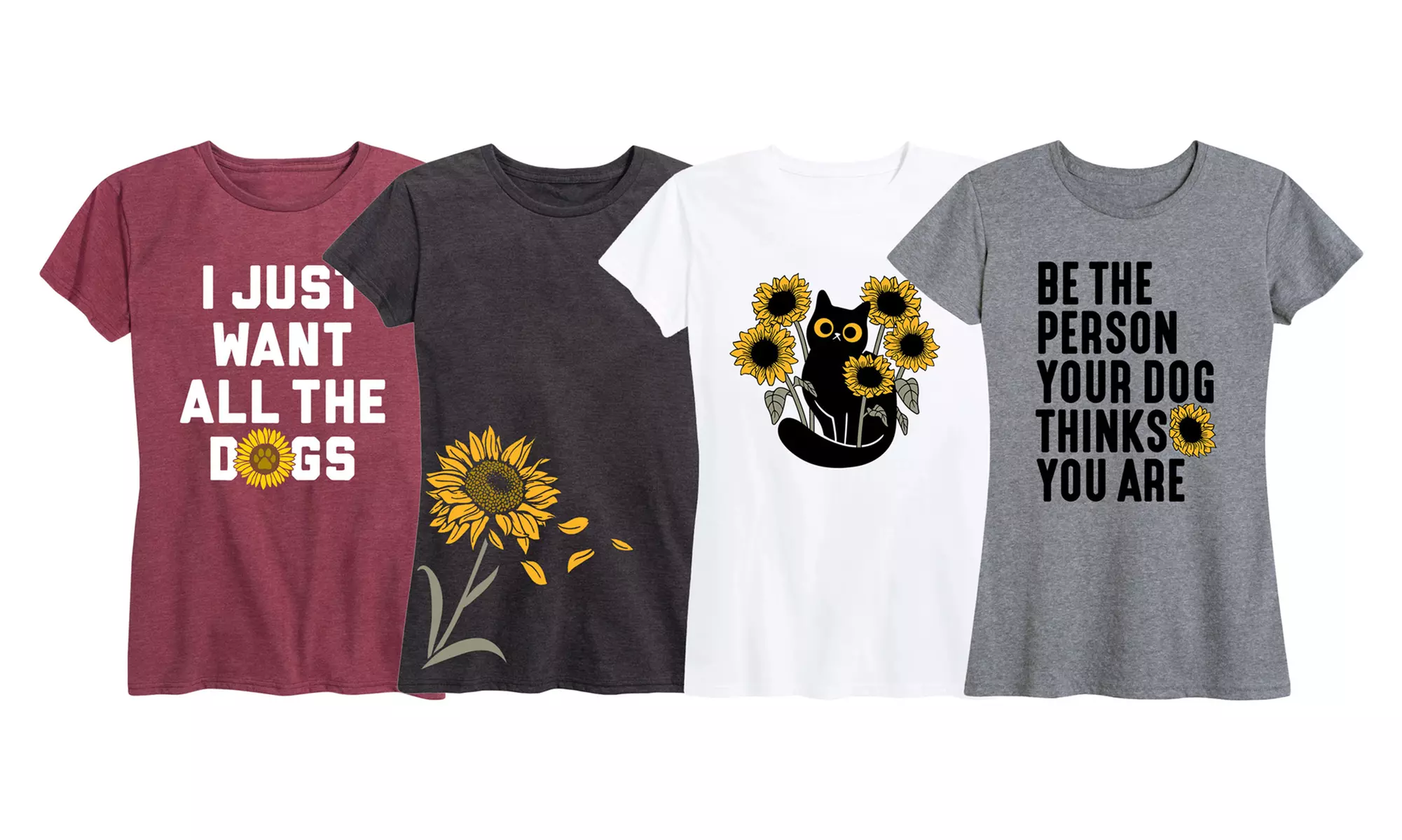 Instant Message Women's Bestselling Sunflower Tee. Plus Sizes Available. - Primary Image