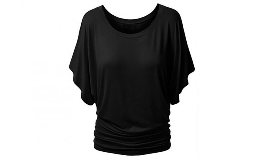 Image 6: Oversized Batwing Sleeve Top