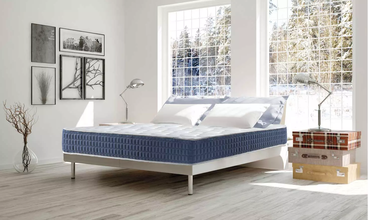 Matelas Moelleux Mousse à mémoire de forme "Blue" de la marque Dreamy, 24 cm d'épaisseur