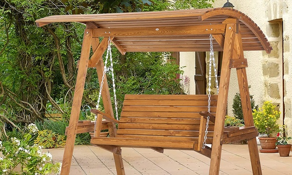 3 seater garden online swing groupon