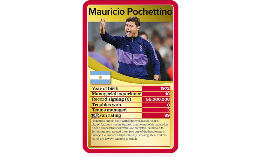 Image 12: Winning Moves Mr Bean, Elf on the shelf, Football Managers Top Trumps