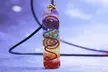 1x oder 2x Halskette mit Orgonit-Anhänger mit 7 Chakra-Kristallen, inkl. Versand - Second Medium