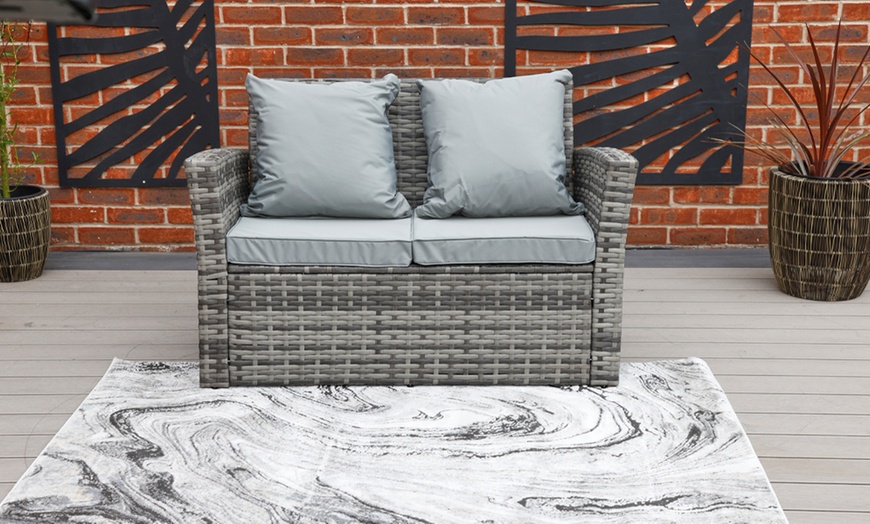 Image 17: Garden Rattan-Effect Furniture Set with Rain Cover