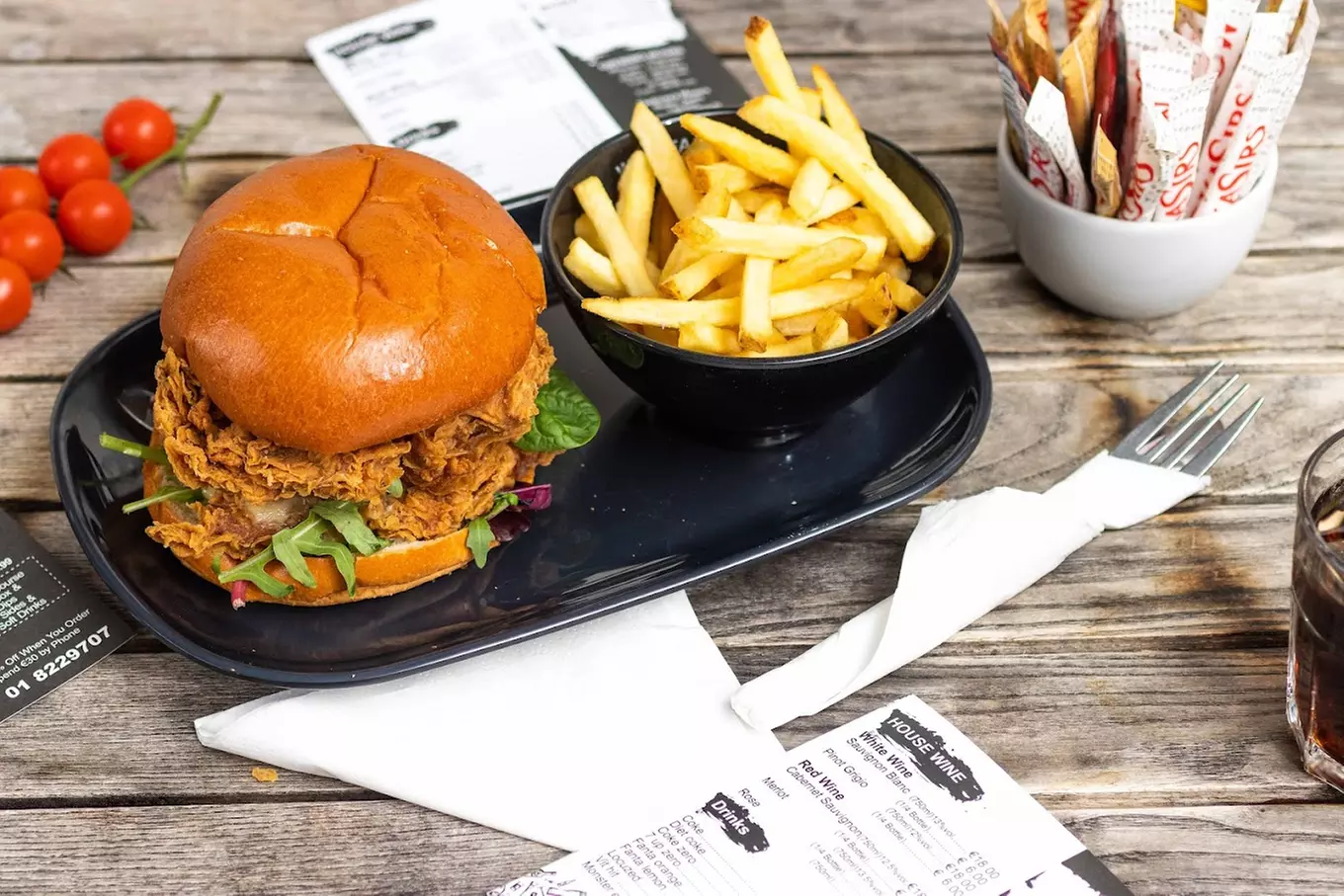 Any Burger or Wings with Any Side at Wings Factor Blanchardstown