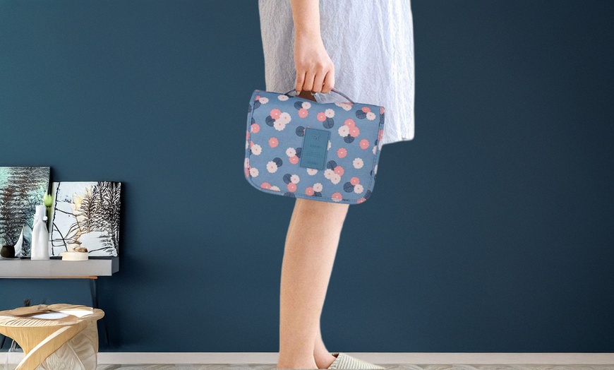 Image 2: Multifunction Cosmetic Bag Portable Makeup Pouch Waterproof Toiletry Bag