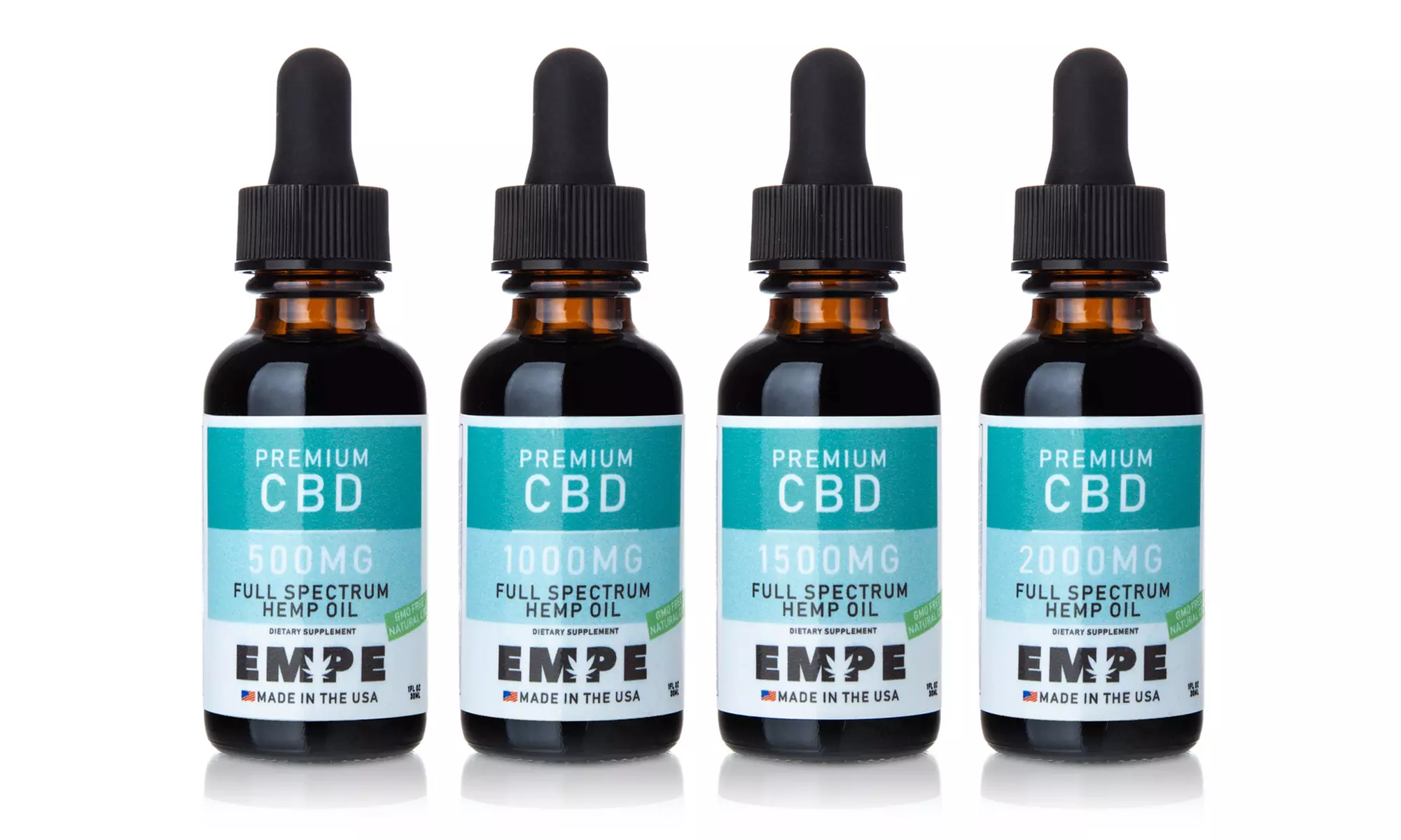 Premium Organic Full Spectrum CBD Oil Tinctures from Empe USA (500mg-2000mg) - Primary Image
