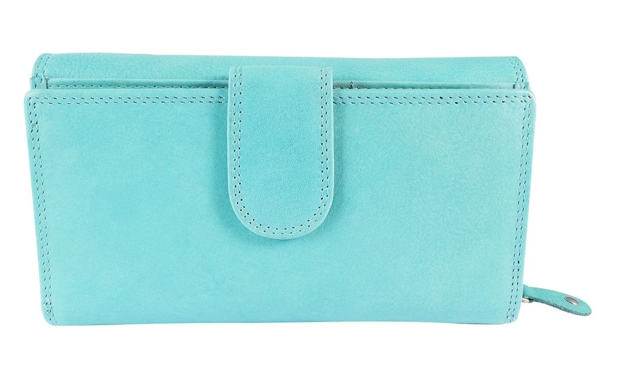 Image 44: Cartera de piel genuina para mujer Leonardo Verrelli