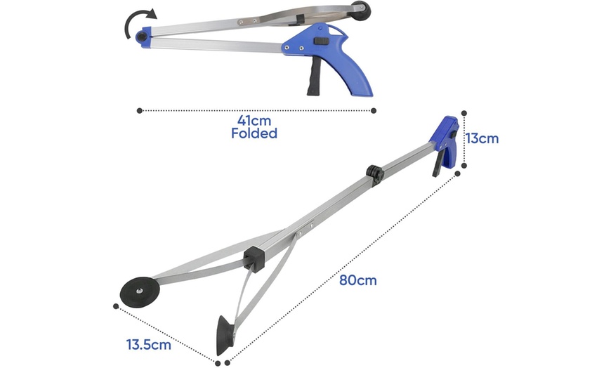 Image 6: Foldable Long-Reach Grabbing Pick-Up Grabber Tool