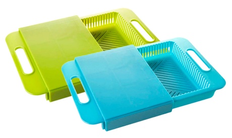 Tagliere mobile da lavello con cestello integrato