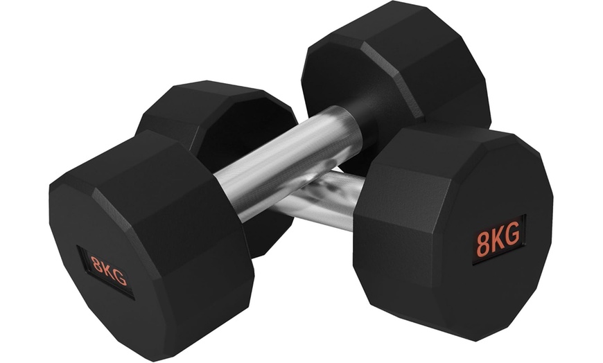 Image 12: SPORTNOW Set of 2 Dumbbell Weights 2-12kg