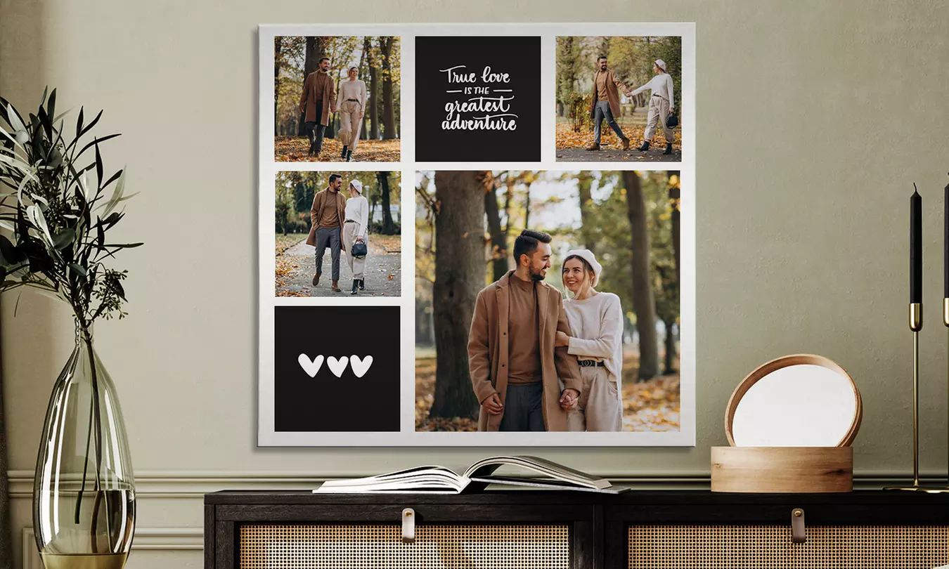 Personalisierbare Foto-Collage auf Leinwand