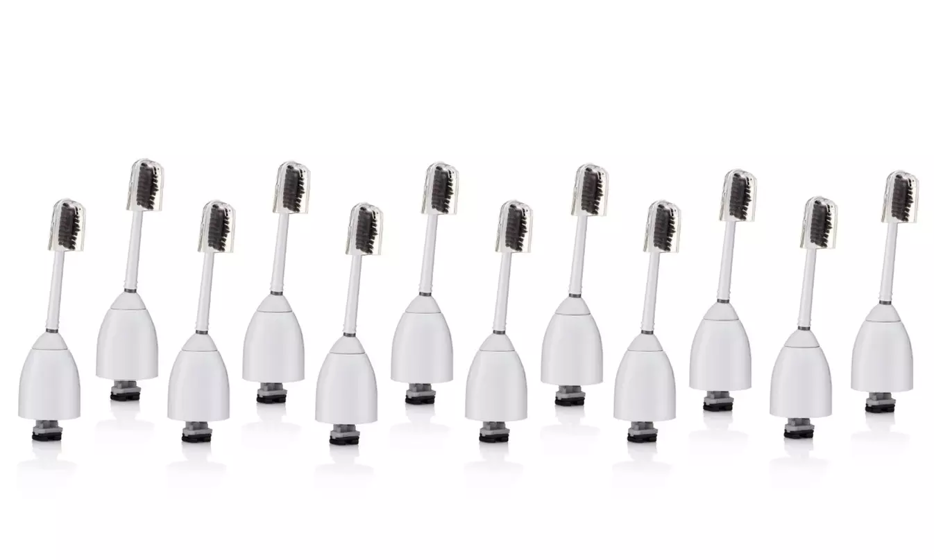 E-Series Compatible Charcoal Whitening and Regular Replacement Brush Heads - Second Medium