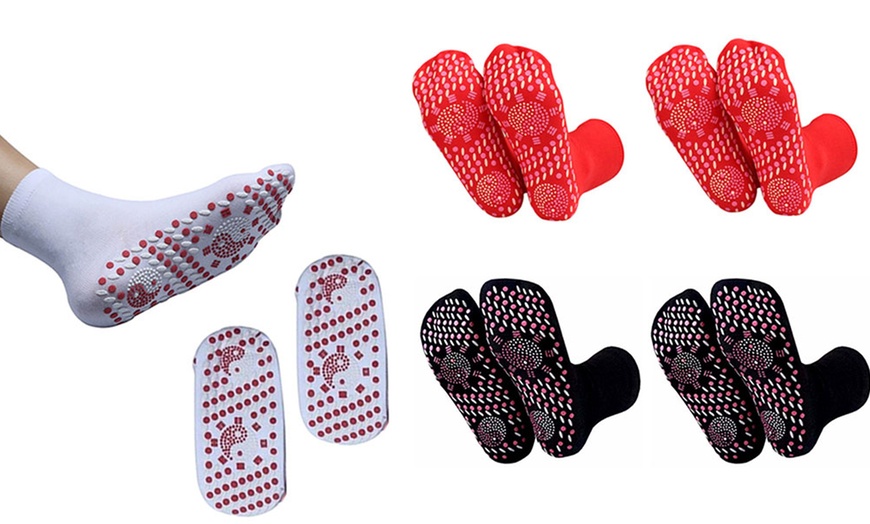 Image 3: Up to Six Pairs of Self-Heating Massage Socks