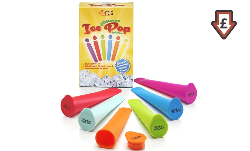 Image 1: Set of 6 Silicone Ice Pole Makers