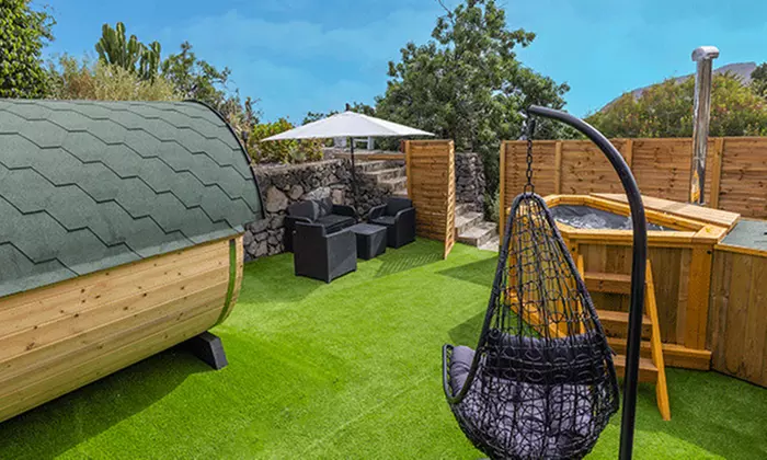 Spa nórdico de leña privado y sauna para 2 con picoteo o cena