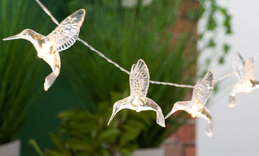 Image 6: Globrite Bird Solar String Lights