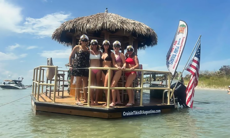 Image 1: Explore Amelia & Egans Creek on a Tiki Boat Tour for 2, 3, or 4 Guests