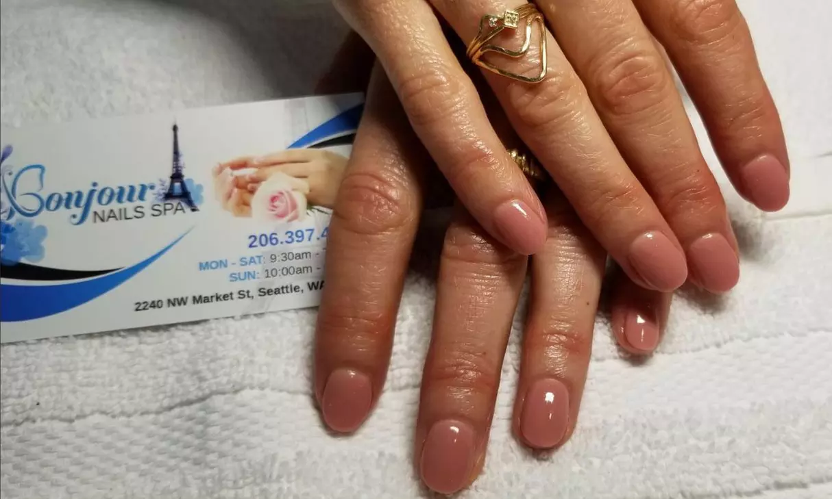 Dip Powder Manicure or Deluxe Pedicure at Bonjour Nails Spa (Up to 22% Off) - Primary Image